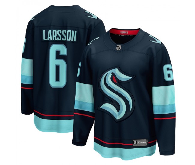 Seattle Kraken Adam Larsson Men's Fanatics Branded Deep Sea Blue Home Breakaway Player Jersey