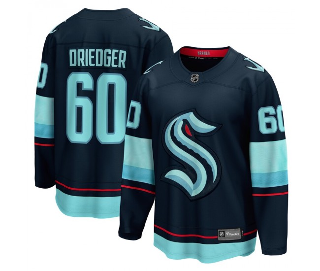 Seattle Kraken Chris Driedger Men's Fanatics Branded Deep Sea Blue Home Breakaway Player Jersey