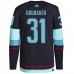 Seattle Kraken Philipp Grubauer Men's adidas Navy Home Authentic Primegreen Player Jersey