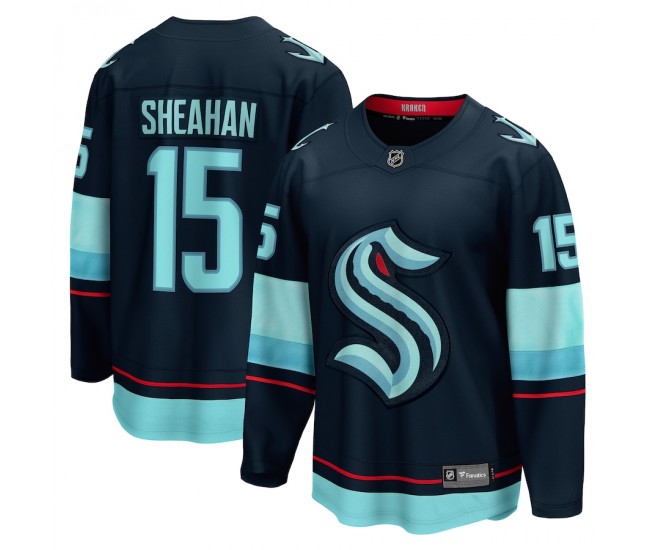 Seattle Kraken Riley Sheahan Men's Fanatics Branded Deep Sea Blue Home Breakaway Player Jersey