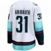 Seattle Kraken Philipp Grubauer Men's Fanatics Branded White Away Premier Breakaway Player Jersey