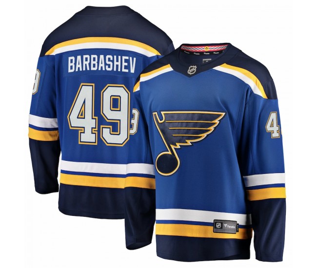 St. Louis Blues Ivan Barbashev Men's Fanatics Branded Blue Breakaway Player Jersey