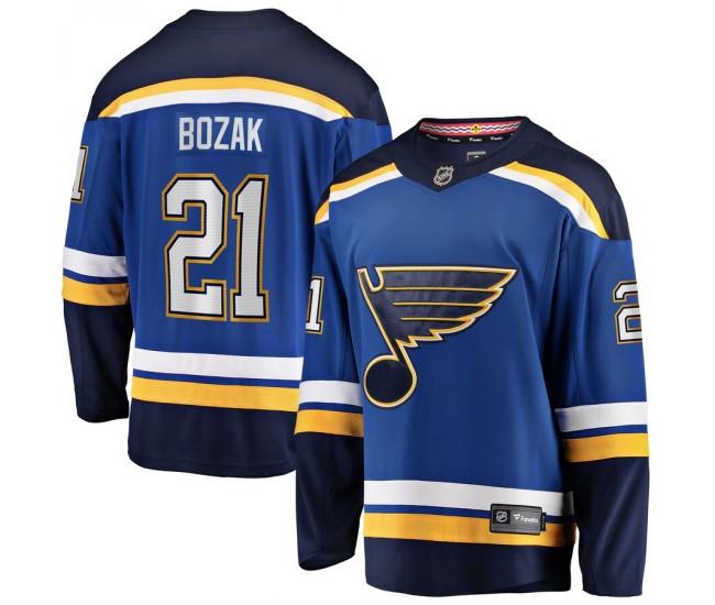 St. Louis Blues Tyler Bozak Men's Fanatics Branded Blue Home Breakaway Player Jersey