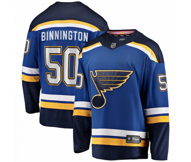 St. Louis Blues Jordan Binnington Men's Fanatics Branded Royal Home Premier Breakaway Player Jersey