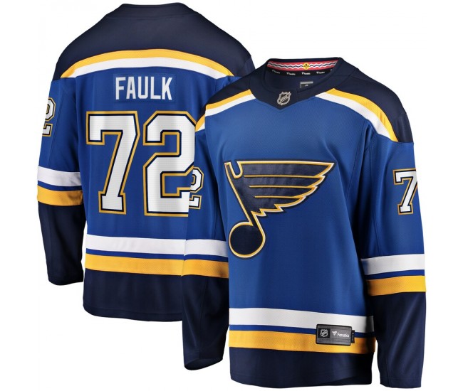 St. Louis Blues Justin Faulk Men's Fanatics Branded Blue Home Breakaway Player Jersey