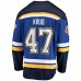 St. Louis Blues Torey Krug Men's Fanatics Branded Blue Home Premier Breakaway Player Jersey