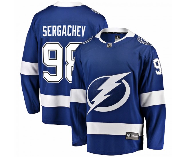 Tampa Bay Lightning Mikhail Sergachev Men's Fanatics Branded Blue Home Breakaway Player Jersey