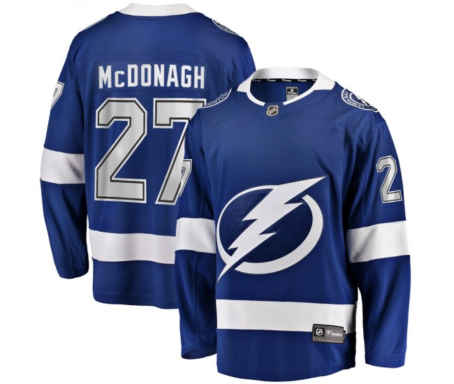 Tampa Bay Lightning Ryan McDonagh Men's Fanatics Branded Blue Home Breakaway Player Jersey