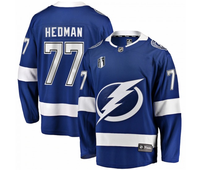 Tampa Bay Lightning Victor Hedman Men's Fanatics Branded Blue Home 2022 Stanley Cup Final Breakaway Player Jersey