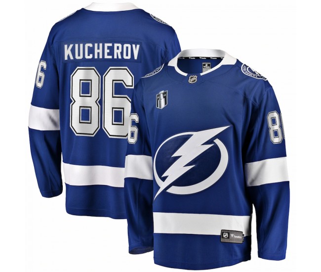 Tampa Bay Lightning Nikita Kucherov Men's Fanatics Branded Blue Home 2022 Stanley Cup Final Breakaway Player Jersey