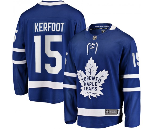 Toronto Maple Leafs Alexander Kerfoot Men's Fanatics Branded Blue Replica Player Jersey