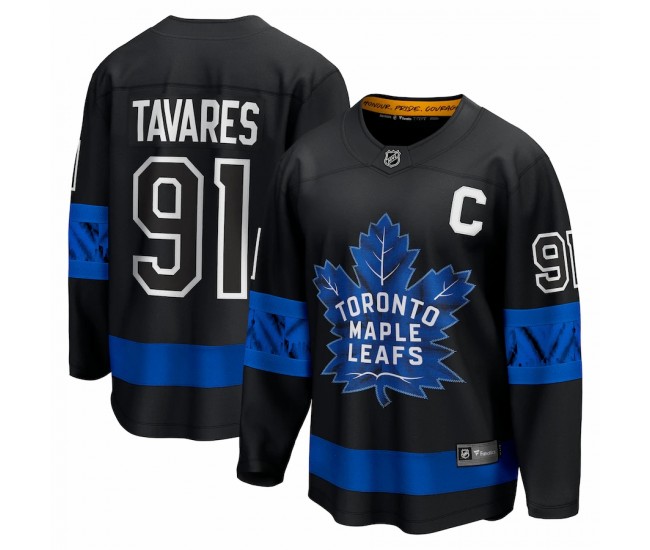 Toronto Maple Leafs John Tavares Men's Fanatics Branded Black Alternate Premier Breakaway Reversible Player Jersey