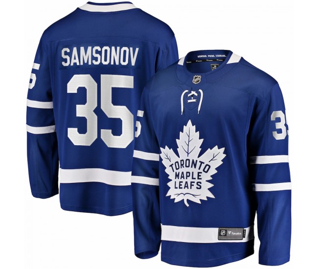 Toronto Maple Leafs Ilya Samsonov Men's Fanatics Branded Blue Home Breakaway Player Jersey