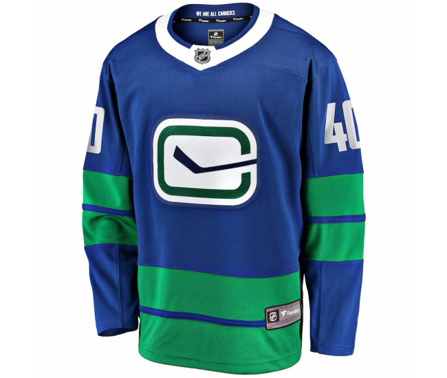 Vancouver Canucks Elias Pettersson Men's Fanatics Branded Royal 2019/20 Alternate Premier Breakaway Player Jersey