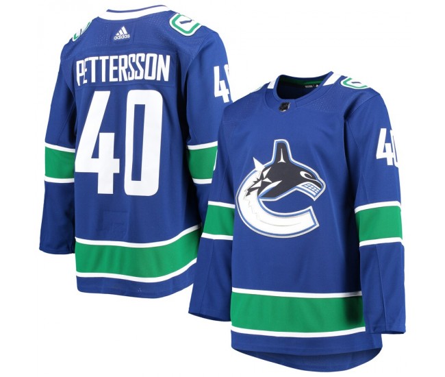 Vancouver Canucks Elias Pettersson Men's adidas Blue 2020/21 Authentic Home Player Jersey