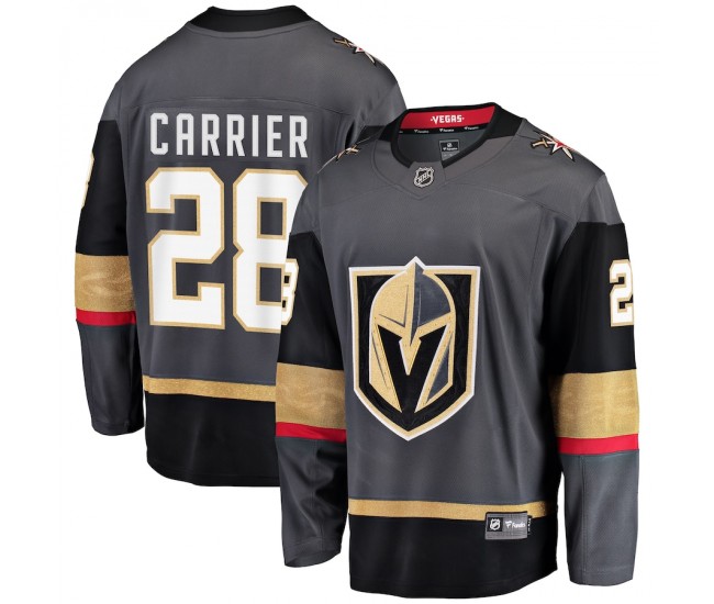 Men's Vegas Golden Knights William Carrier Black Breakaway Player Jersey