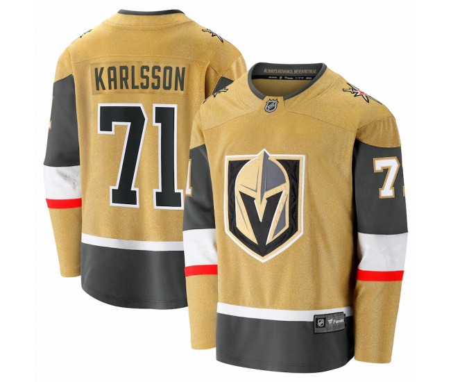 Vegas Golden Knights William Karlsson Men's Fanatics Branded Gold 2020/21 Alternate Premier Breakaway Player Jersey