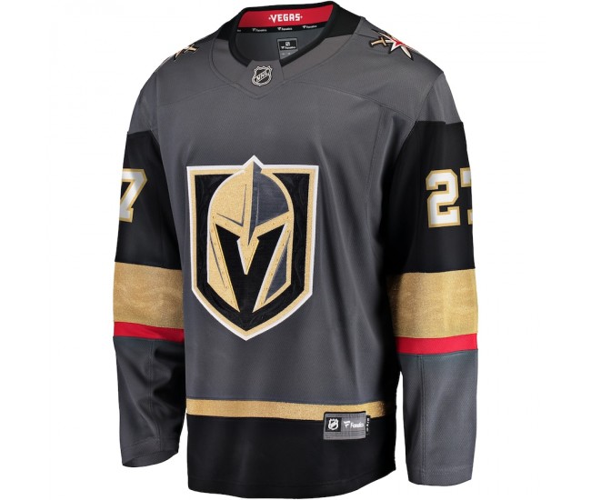 Vegas Golden Knights Shea Theodore Men's Fanatics Branded Gray Home Premier Breakaway Player Jersey