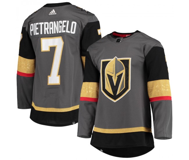 Vegas Golden Knights Alex Pietrangelo Men's adidas Gray Home Primegreen Authentic Pro Player Jersey