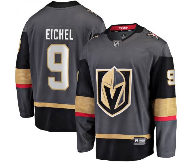 Vegas Golden Knights Jack Eichel Men's Fanatics Branded Gray Home Breakaway Player Jersey