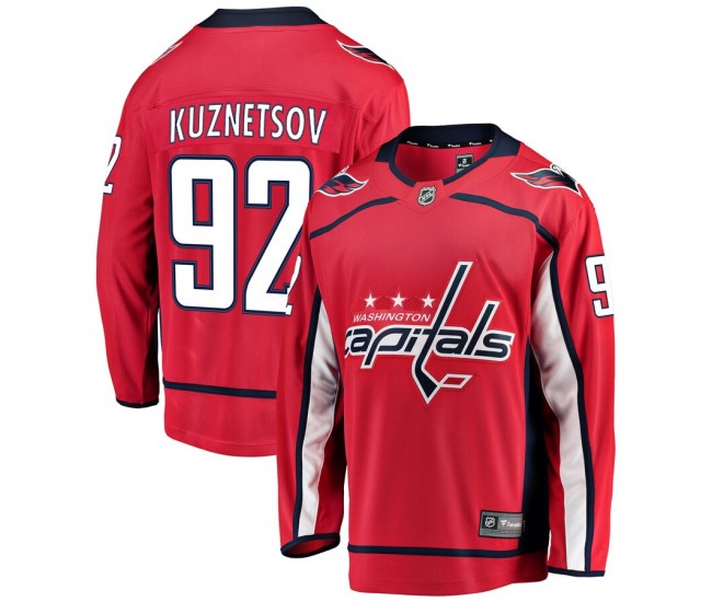 Washington Capitals Evgeny Kuznetsov Men's Fanatics Branded Red Home Breakaway Player Jersey