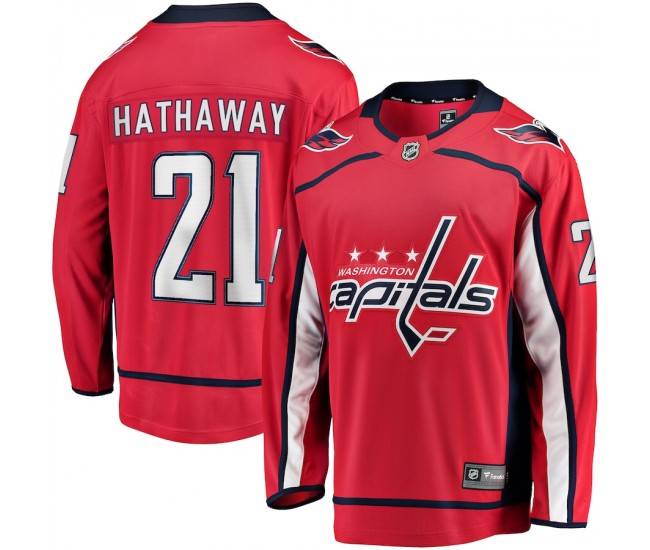 Washington Capitals Garnet Hathaway Men's Fanatics Branded Red Replica Player Jersey