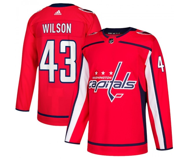 Washington Capitals Tom Wilson Men's adidas Red Home Authentic Player Jersey