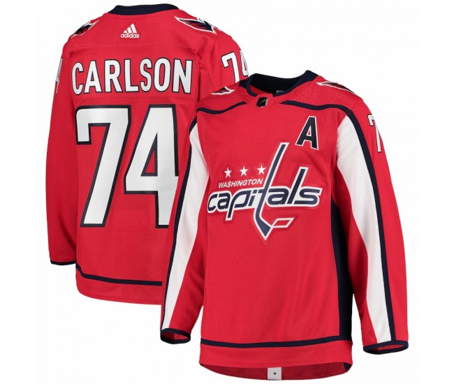 Washington Capitals John Carlson Men's adidas Red Home Authentic Player Jersey