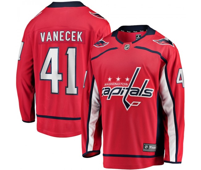 Washington Capitals Vitek Vanecek Men's Fanatics Branded Red Home Breakaway Player Jersey