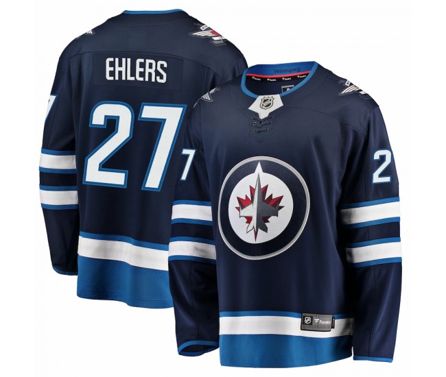 Winnipeg Jets Nikolaj Ehlers Men's Fanatics Branded Navy Breakaway Replica Jersey