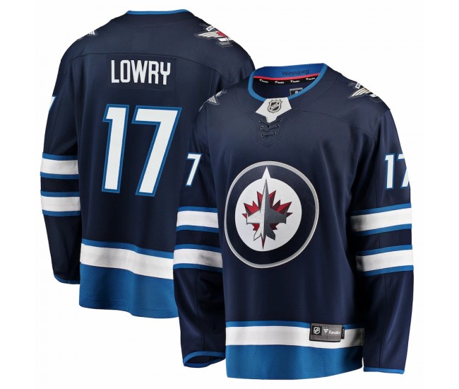 Winnipeg Jets Adam Lowry Men's Fanatics Branded Navy Breakaway Replica Jersey