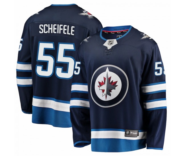 Winnipeg Jets Mark Scheifele Men's Fanatics Branded Navy Breakaway Replica Jersey