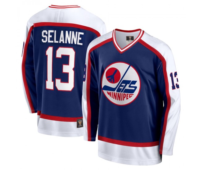 Winnipeg Jets Teemu Selanne Men's Fanatics Branded Navy Breakaway Retired Player Jersey